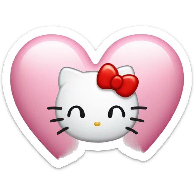 hello kitty heart sticker