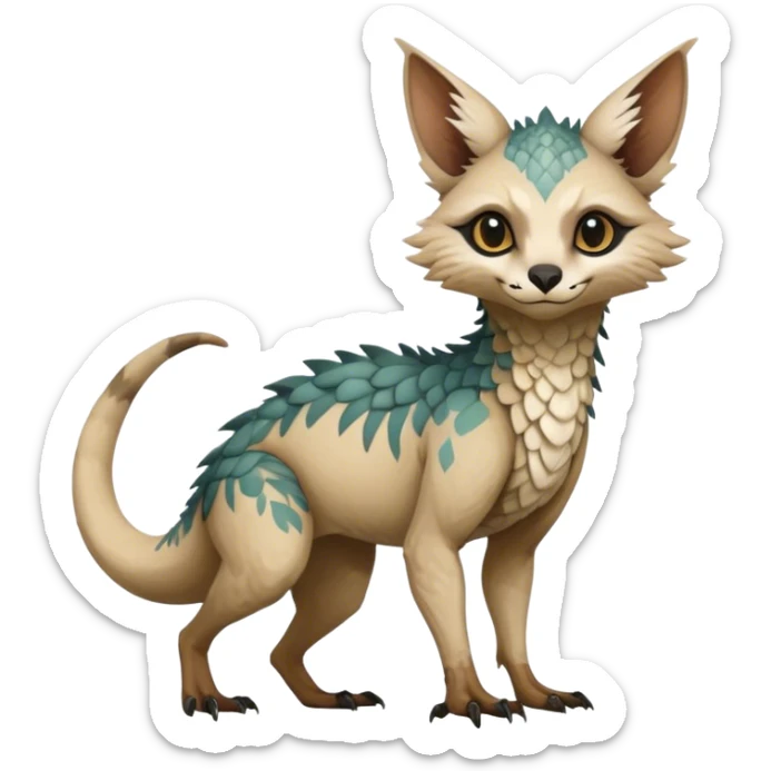 Modern Realistic Rare Fantasy Vernid-Trico-species by LiLaiRa full body sticker