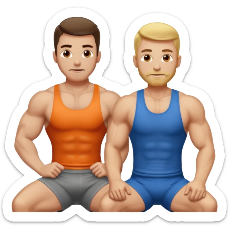 Two gym brothers. One hardworking at gym, the other skinny lazy ass sticker