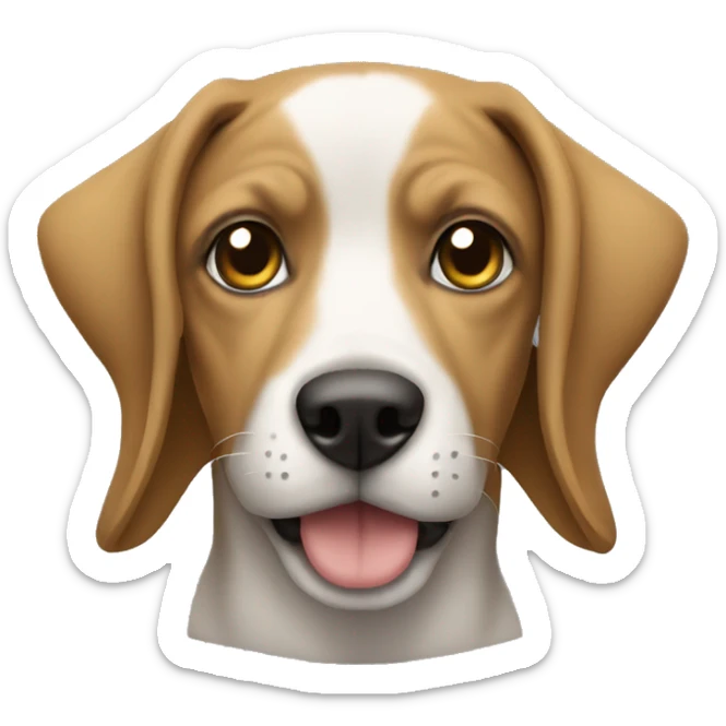 Dog wearing a hoodie sticker