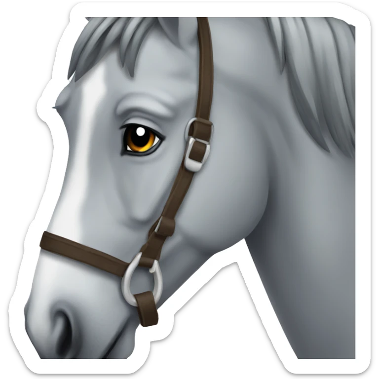 Gray horse sticker