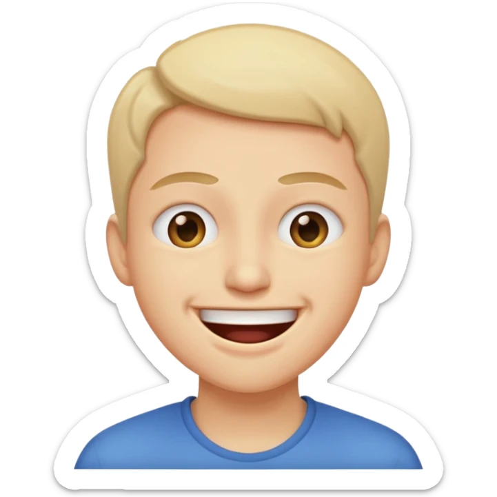 I want an overly excited face that says “I am so excited, I cannot contain. With eyes tightly squeezed closed together and a big grin emoji. Close their eyes  sticker