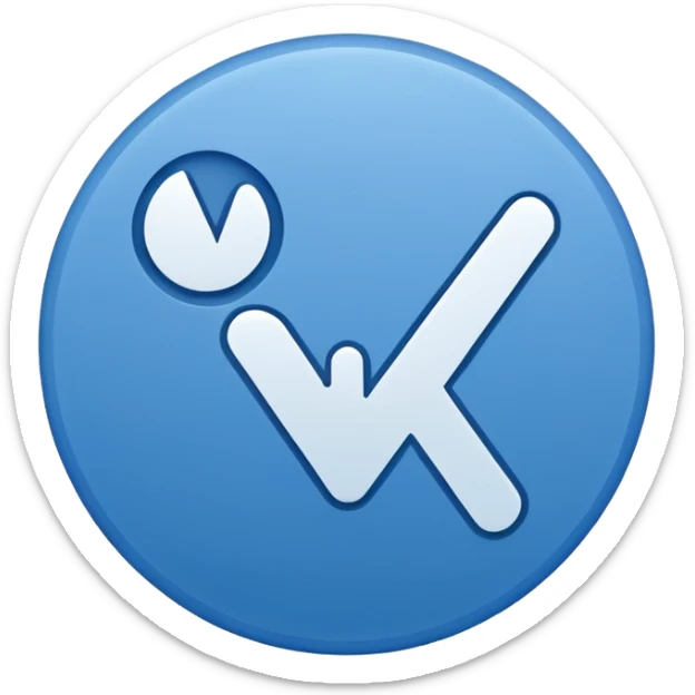 Generate an emoji. A white tick in the blue circle. (Such as TikTok verified tick) sticker