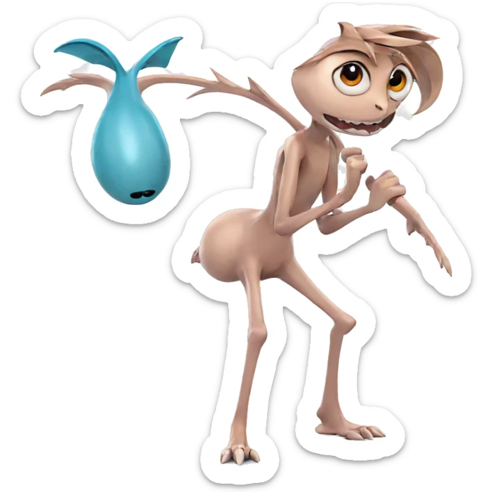 pokemon creature on white background sticker