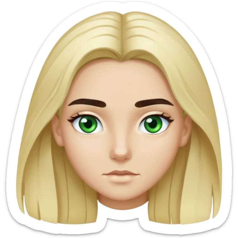 K & A. Girl- blonde long hair with blue eyes and dark eyebrows. Boy- dark hair with green eyes and dark eyebrows sticker