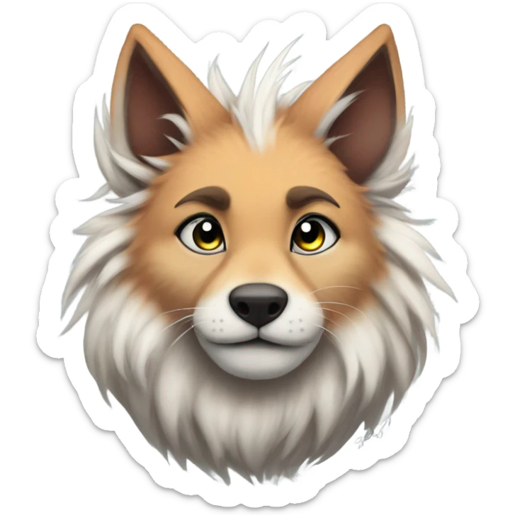 Colorful Fionbri Furry by Falvie-Griffsnuff-Kamirah-LiLaiRa sticker