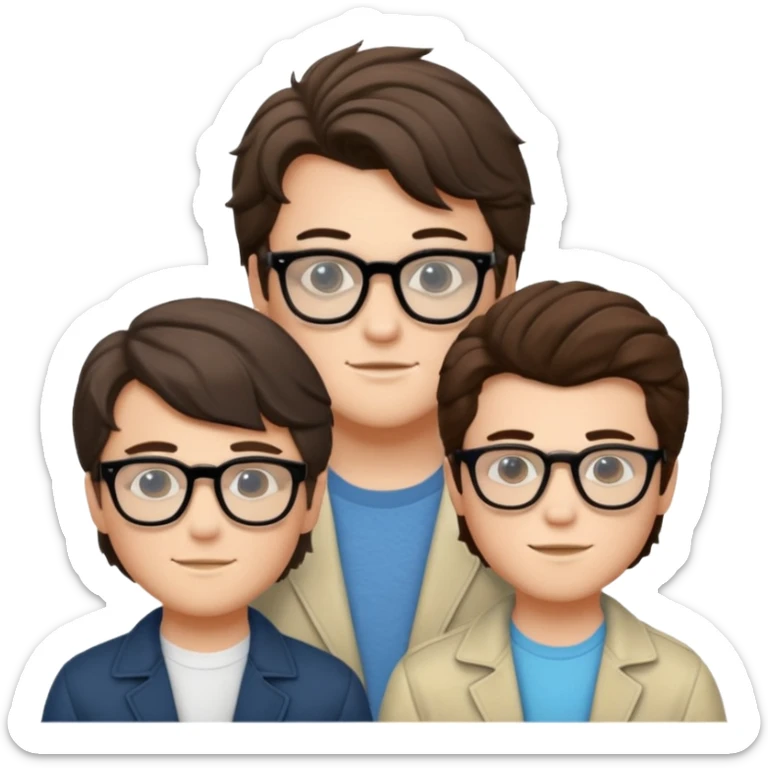 Billy hargrove and Steve harrington and mike in one Photo Wearing Glasses Looking cool and having Aura. sticker