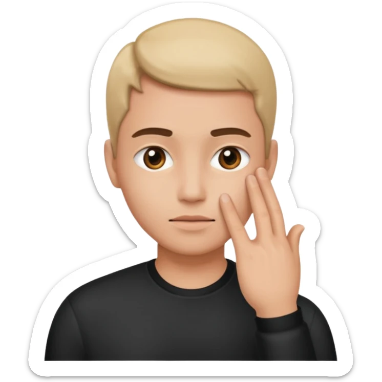 estas seguro preguntado  con mano en la cara de seguridad sticker