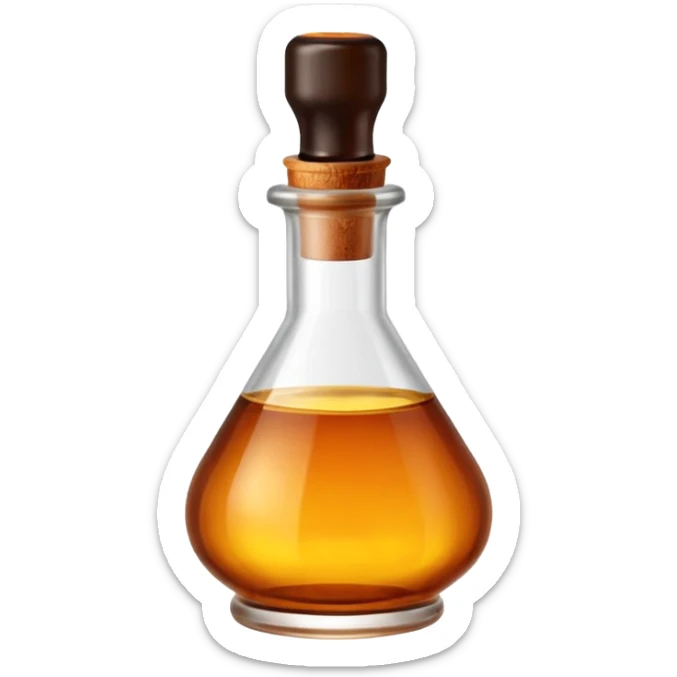essential oil in potion style glass bottle sticker
