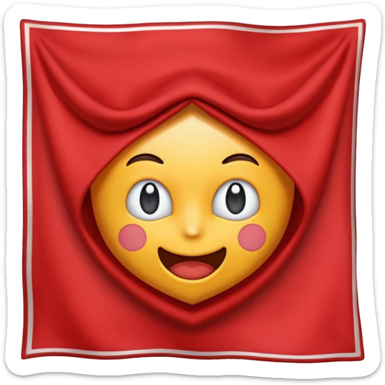 maak een geen gezicht van alleen een rood zakdoek geen andere dingen er op heen, zo'n oudewetse zakdoek rood sticker