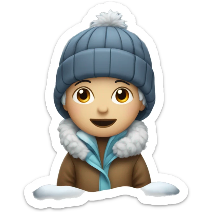 Kids winter sticker