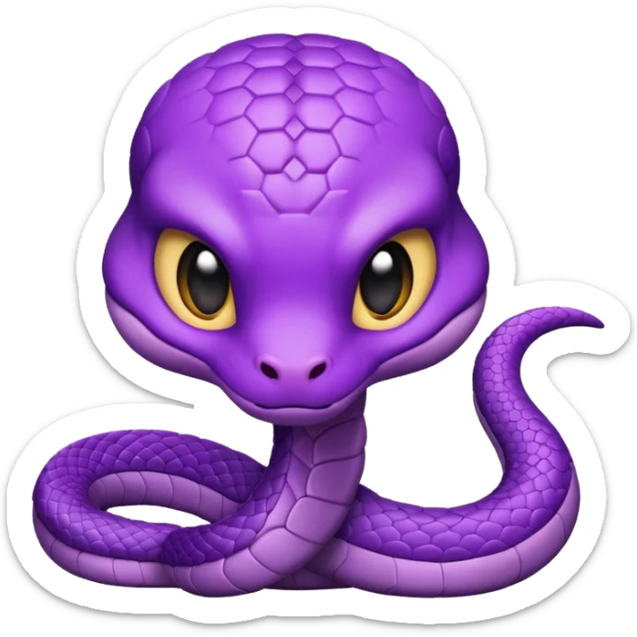  i want a animated emoji with the text "'Lil Viper sorry" for a little purple cute viper sticker