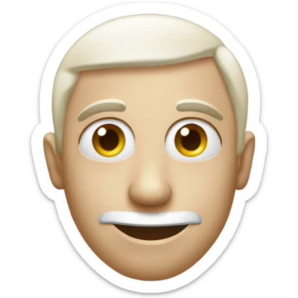 The tipical smile emoji but the eyes looking to right, like expressing complicity  sticker