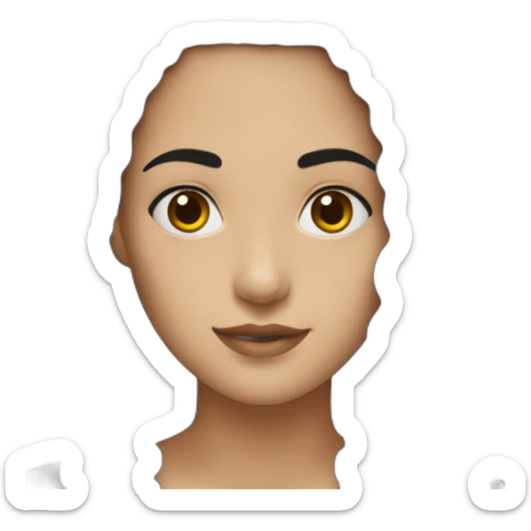 diana black hair sticker