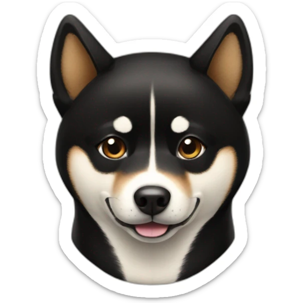 Black shiba inu sticker
