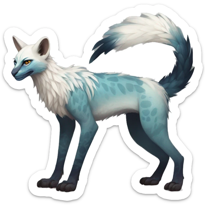 Modern Realistic Rare Fantasy Vernid-Trico-species by LiLaiRa full body sticker