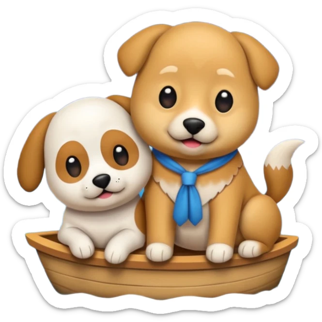 crea un emoji de buenas noches  con texto Javier un profesor y Tobi q sea un perro sticker