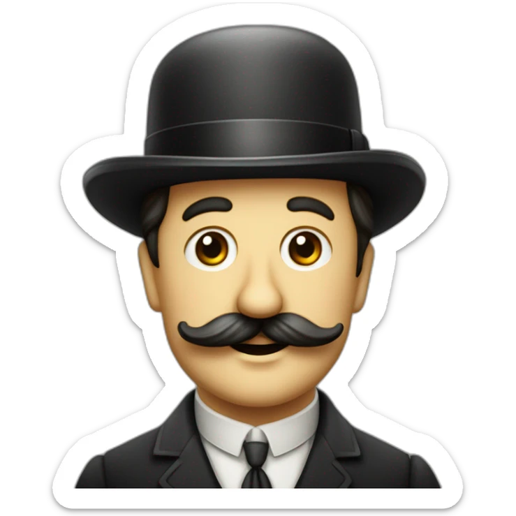 Dictateur des années 1940 en Allemagne avec Only Charlie Chaplin's moustache sticker