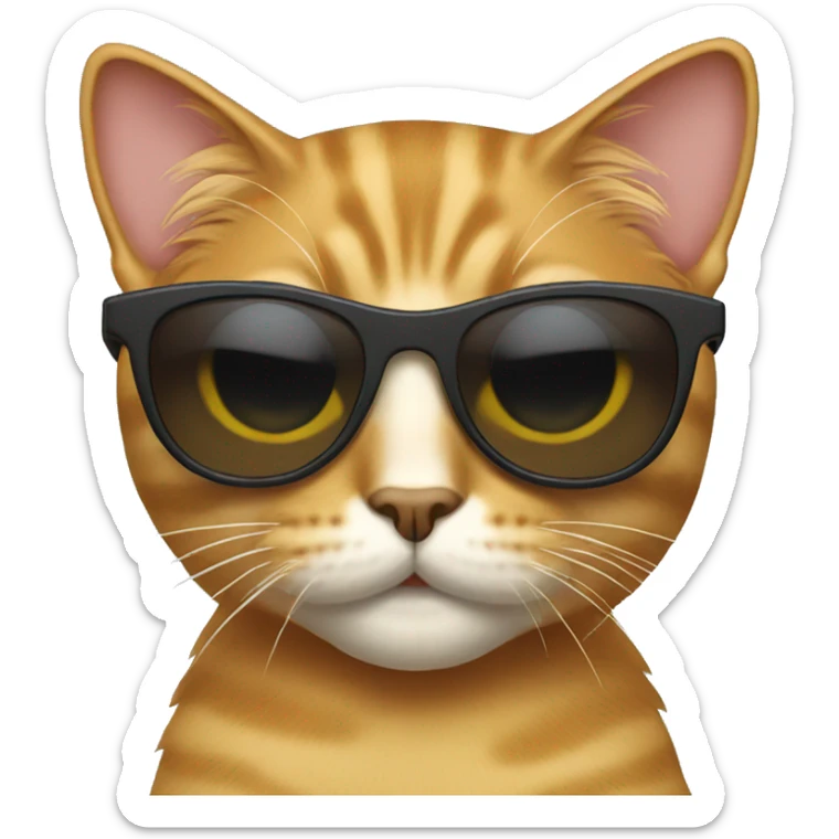 Cat with sunglasses sticker