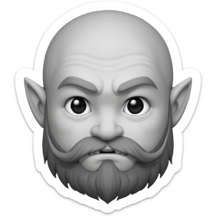 Enano dnd estilo (dibujo antiguo blanco y negro) (ESTILO DARK ANIME Y QUE SE NOTE QUE ES UN ENANO) sticker