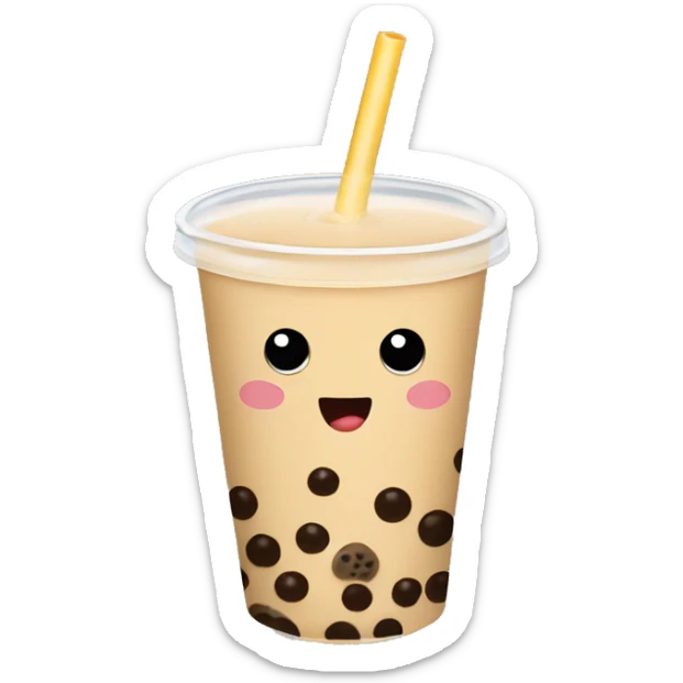 Bubble tea sticker