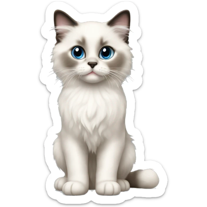 Ragdoll kitten standing sticker