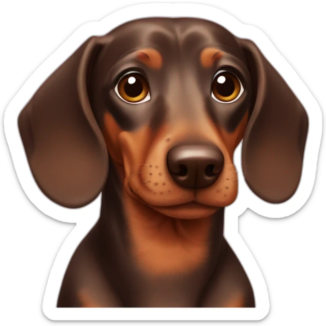 Brown Dachshund sticker