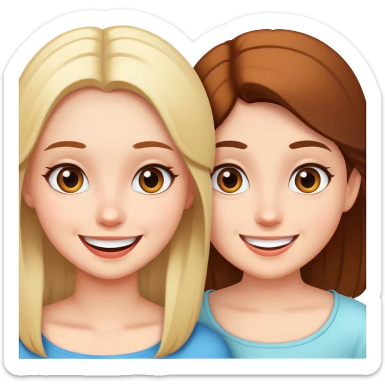 A girl that’s amazed in her friends beauty  sticker