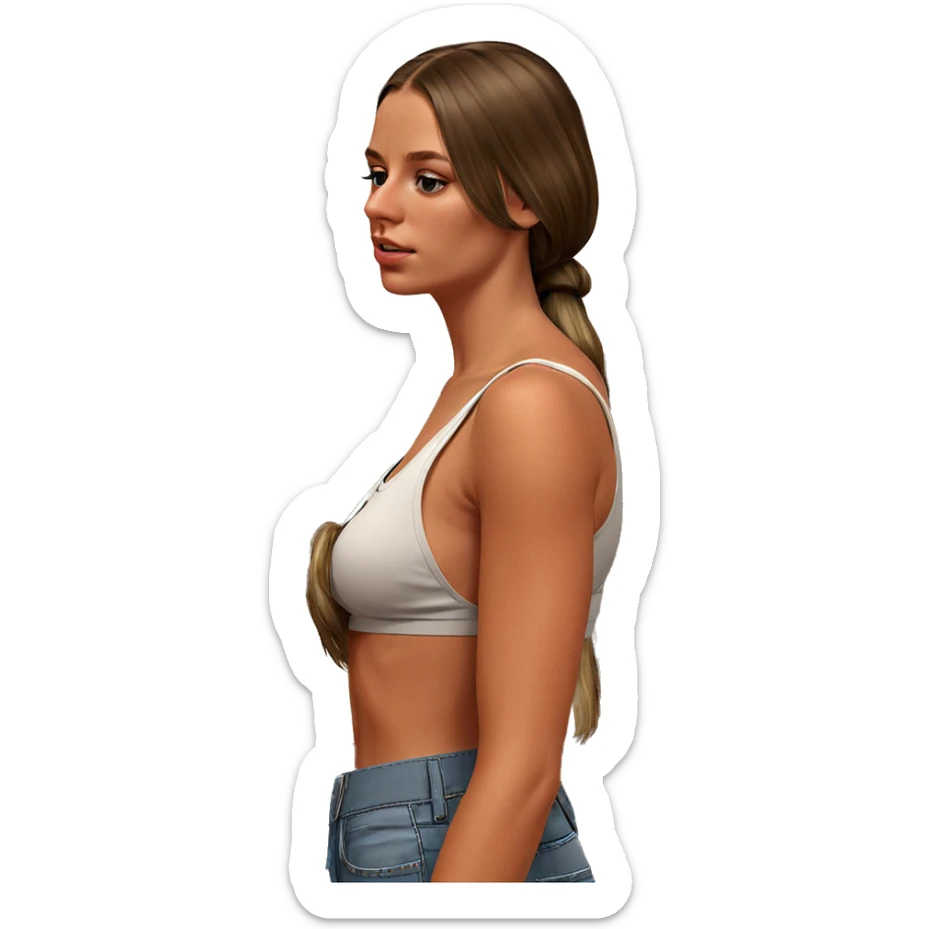casual indoor fashion model sticker