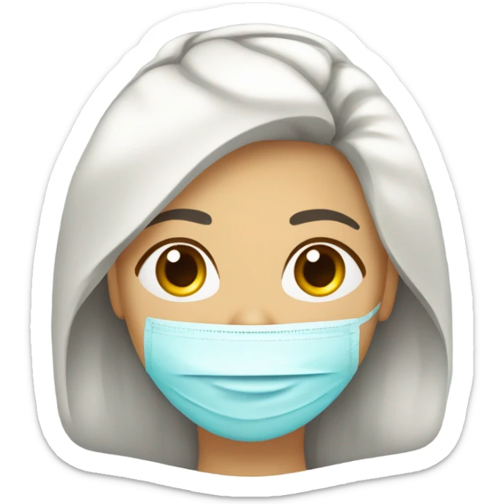 médica no hospital , branca, cabelo ondulado longo, olhos claros  sticker