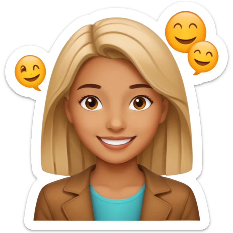 un emoji de una chica en una reunión con un icono que indique duplicar la velocidad sticker