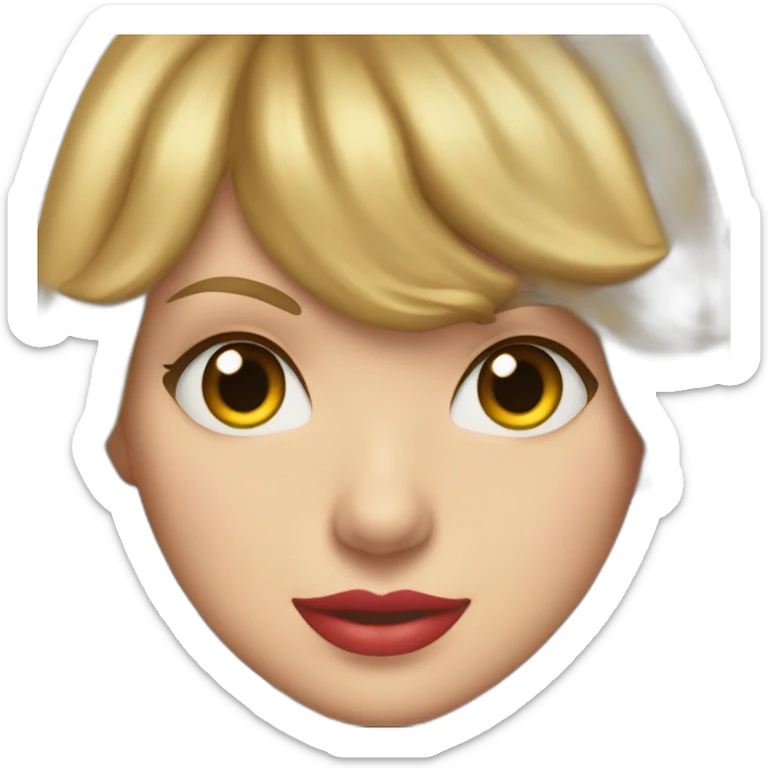 Taylor Swift with heart in the eyes like the smiling face with heart eyes emoji sticker