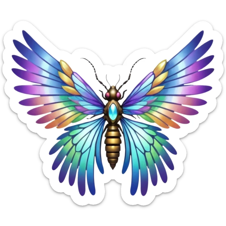 can you generate 6 unique wings designs? just the wings - no body, head, or feet necessary sticker