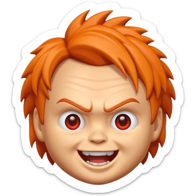 Un emojin de chuky sticker