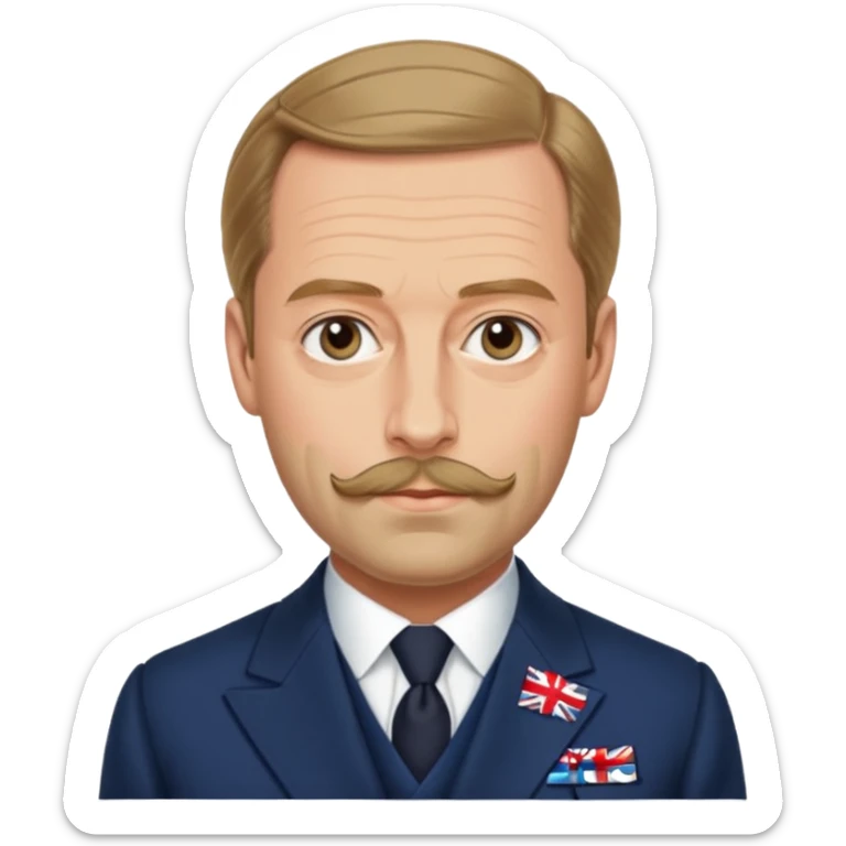 Prince George Duke Of Kent 5th Son of King George V but he don't have beard and he is husband of Princess Marina Of Greece And Denmark  sticker