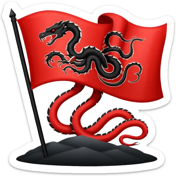 Can you generate me a emoji flag of the fictional world war two team hydra from Captain America? sticker
