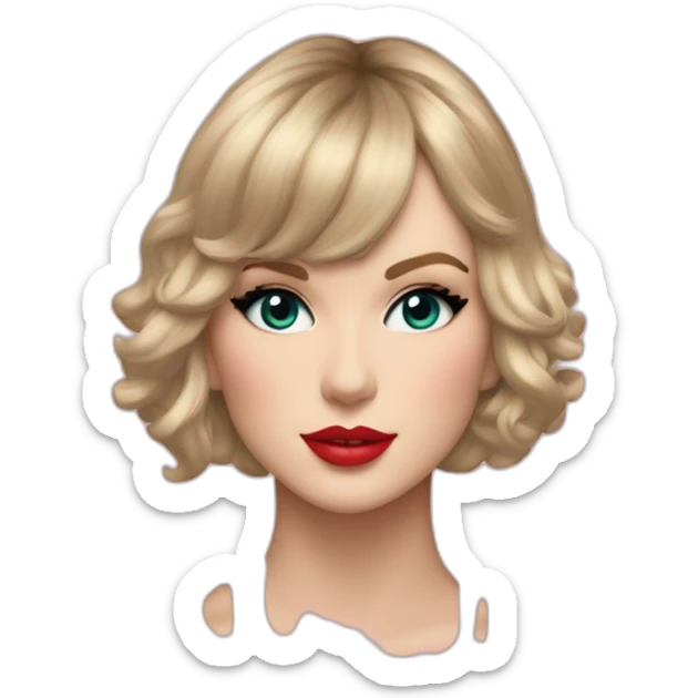 Taylor Swift representer as on the cover of the album lover sticker