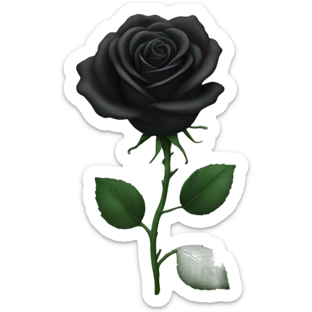 Black rose sticker