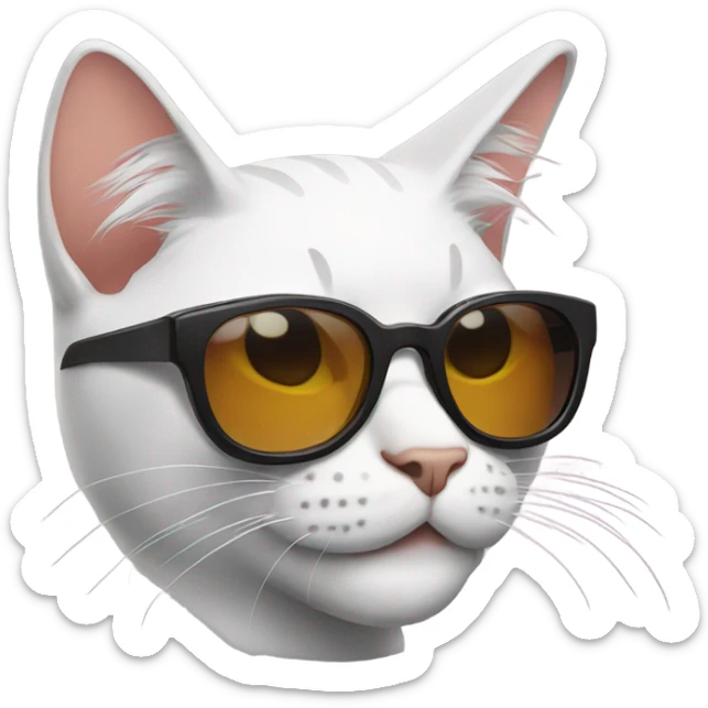 Cat with sunglasses sticker