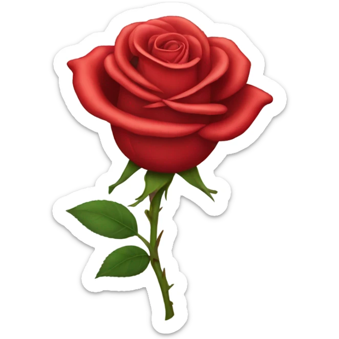 Red rose sticker