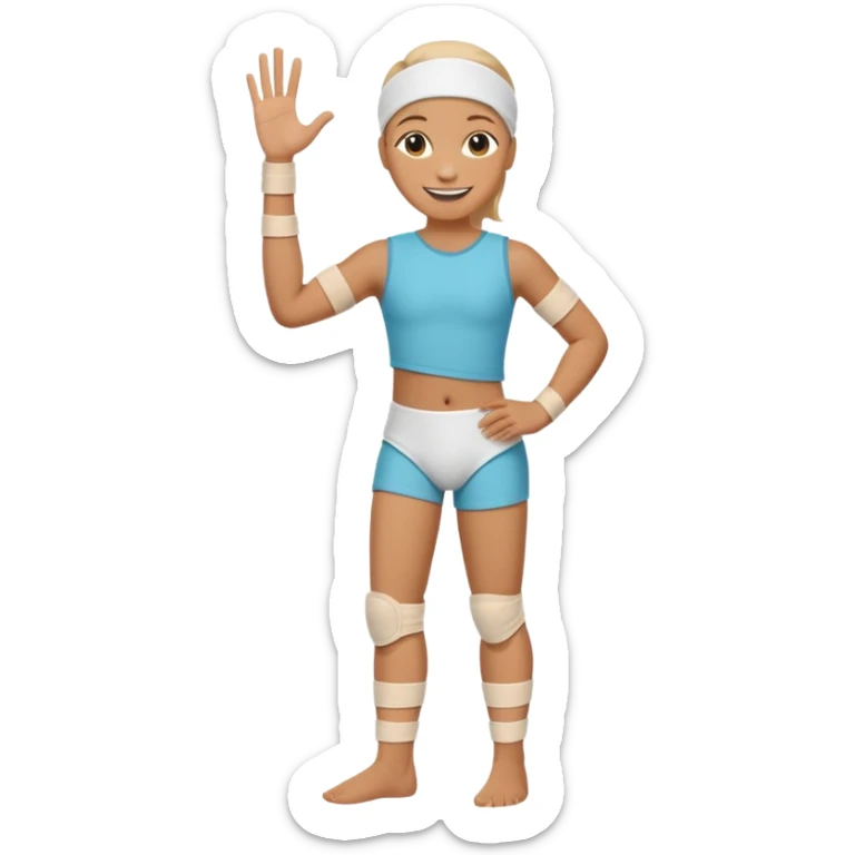 Ich fühle mich fröhlich, weil ich taglich positive Lust habe. Außerdem habe ich gestren Unfall gemacht. Uhhh aber … ich bin stark 💪🏼🦿🦾 sticker