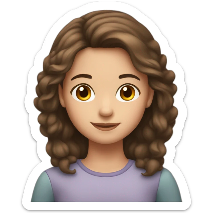 A 10 year old girl who has brown hair and brown eyes, who is a Swifty sticker