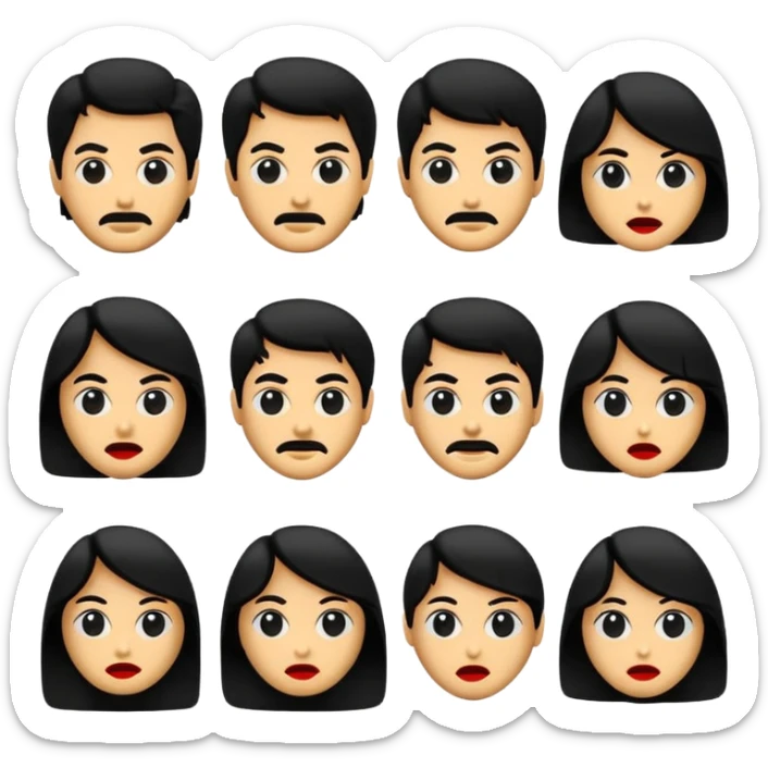 GENERAME   8  ICONOS individuales  TIPO EMOJI SILUETEADOS SIN FONDO   ESTILO RETRO OCHENTERO CON LA TEMATICA DE LA PELICULA  The Evil Dead (Posesión infernal) sticker