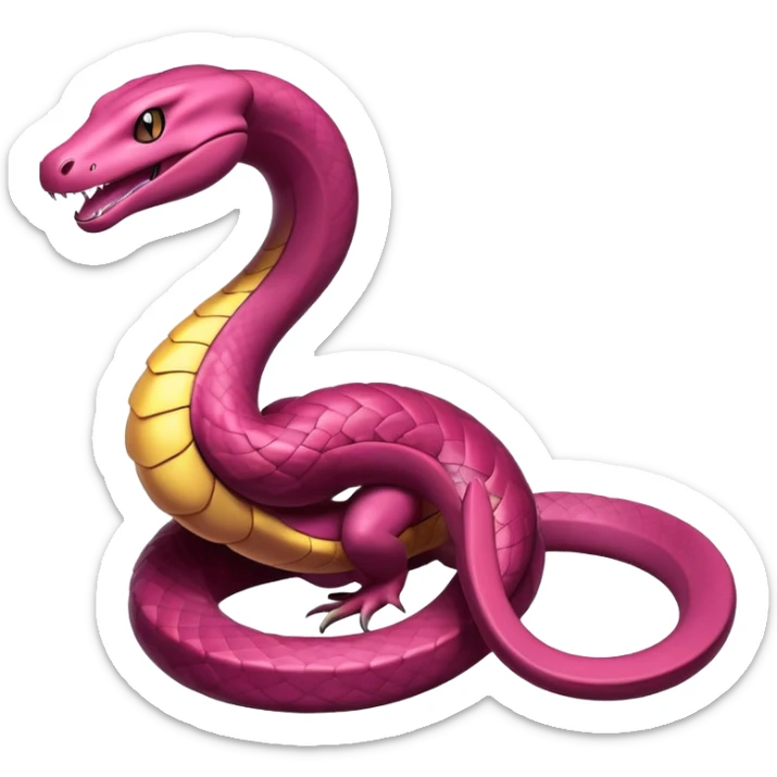 Ekans-Salazzle-Pokémon-Fakémon-hybrid-creature (full body)  sticker