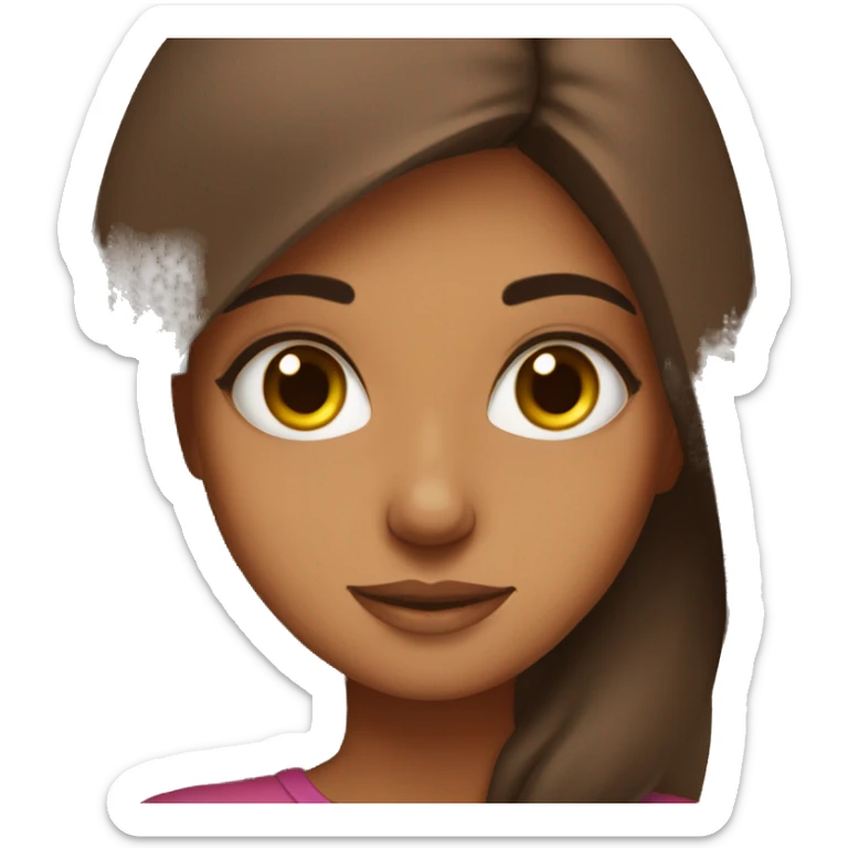 selfie of a girl indoors brown skin, Pakistani girl sticker