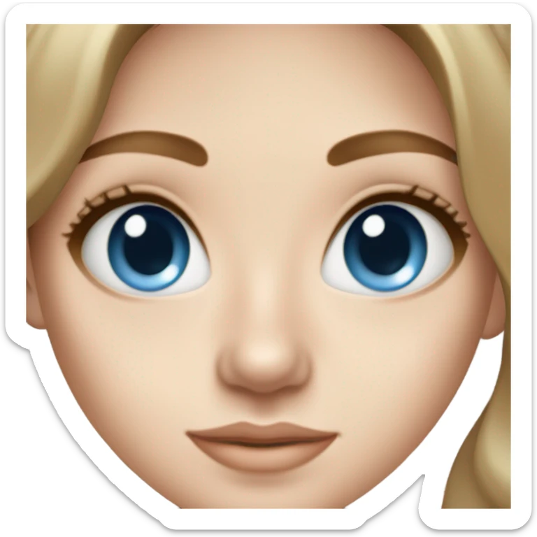 White Skin care under eyes on white freackles skin of a brunett blue eyes girl  sticker