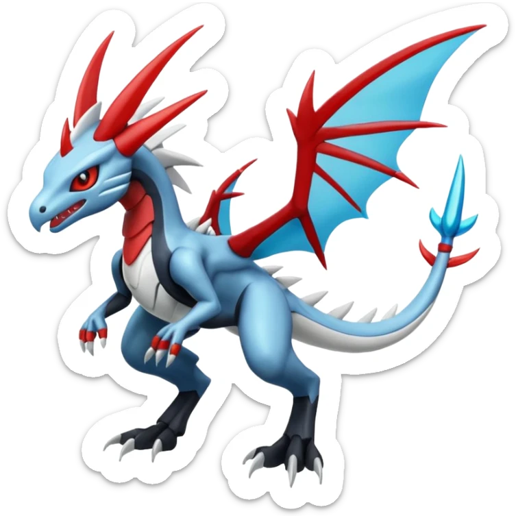 Scyther-Salamence-Silvally-Kyurem-fusion, full body sticker