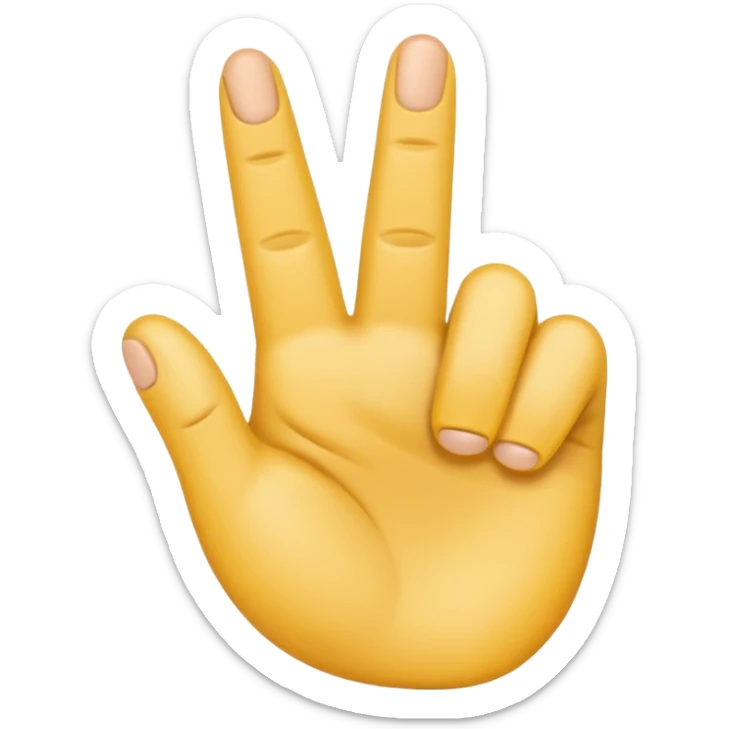 I want a emoji with just middle finger bend towards and every other fingers amd thumb straight  sticker