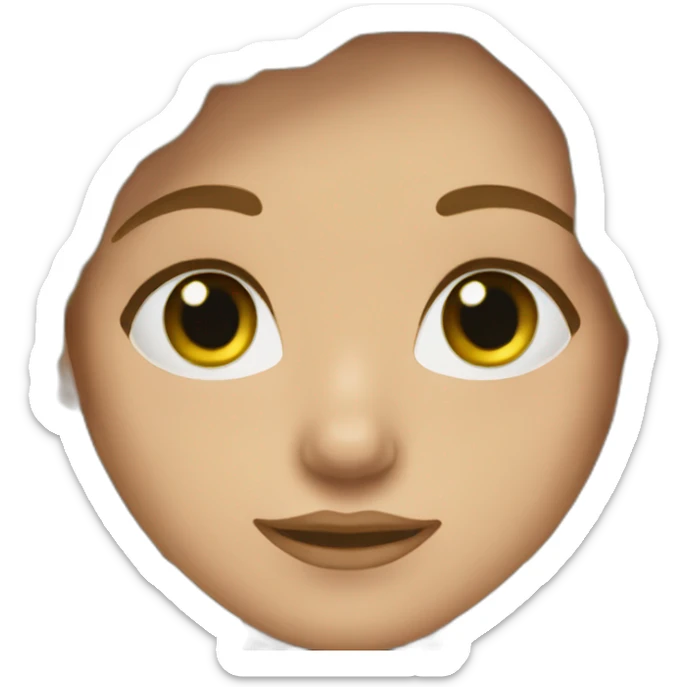 Brunette with long layered hair gold nose ring green eyes woman sticker