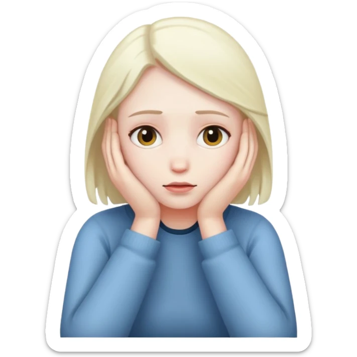 Head in hands  sticker